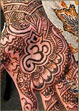 detail henna mehndi hand